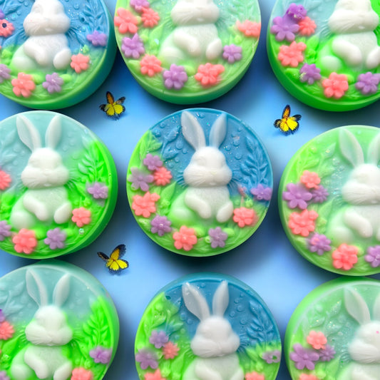 Bunny in the field waxmelt